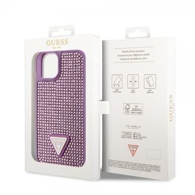 Guess iPhone 15 Plus Kuori Rhinestone Violetti