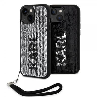 Karl Lagerfeld iPhone 15 Kuori Sequin Musta