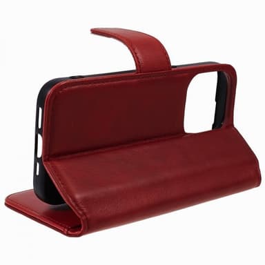 Nordic Covers iPhone 15 Pro Kotelo Essential Leather Poppy Red