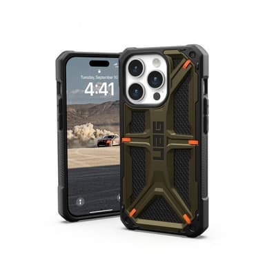 Urban Armor Gear (UAG) iPhone 15 Pro Kuori Monarch Kevlar Element Green