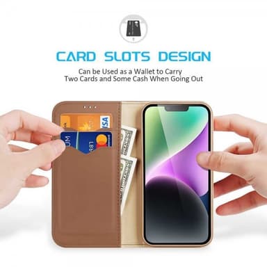 DUX DUCIS iPhone 15 Plus Kotelo Hivo Series Ruskea