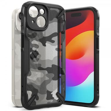 Ringke iPhone 15 Plus Kuori Fusion X Design Camo Black