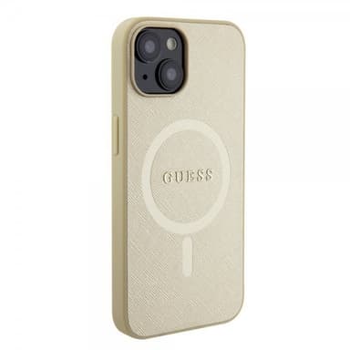 Guess iPhone 15 Plus Kuori Saffiano MagSafe Beige