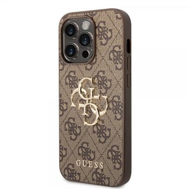 Guess iPhone 15 Pro Kuori 4G Logo Ruskea