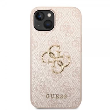 Guess iPhone 15 Kuori 4G Logo Vaaleanpunainen