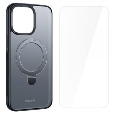 Baseus iPhone 15 Plus Kuori Smart Ring Series MagSafe Musta