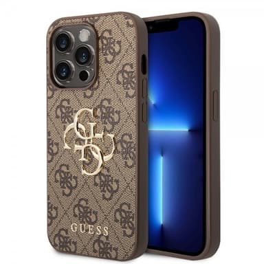 Guess iPhone 15 Pro Kuori 4G Logo Ruskea