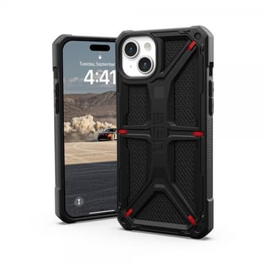 Urban Armor Gear (UAG) iPhone 15 Plus Kuori Monarch Kevlar Black
