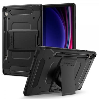 Spigen Samsung Galaxy Tab S9 SM-X710 SM-X716 Kuori Tough Armor Pro Musta
