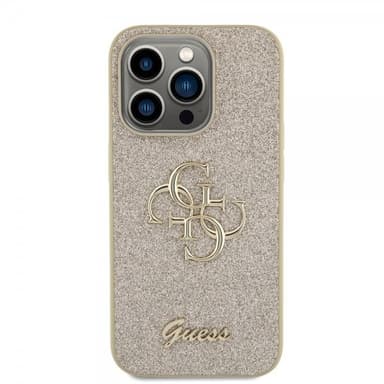 Guess iPhone 15 Pro Kuori Fixed Glitter Kulta