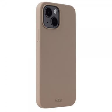 Holdit Silicone iPhone 15 suojakuori (mokkaruskea)