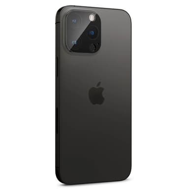 Spigen iPhone 14/15 Pro & Pro Max Kameran linssinsuojus Glas.tR Optik 2-pakkaus Musta
