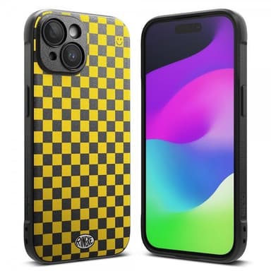 Ringke iPhone 15 Kuori Onyx Design Checkerboard Yellow