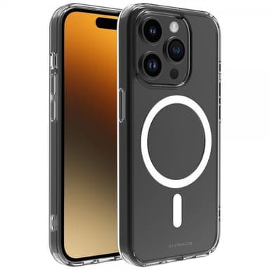 Vivanco iPhone 15 Pro Max Kuori Mag Steady Läpinäkyvä