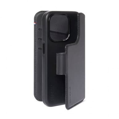Decoded iPhone 15 Kotelo Leather Detachable Wallet Musta