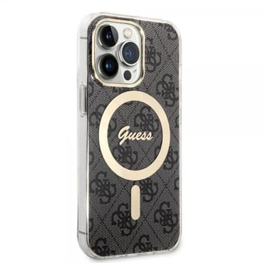 Guess iPhone 13 Pro Kuori 4G Pattern MagSafe Musta
