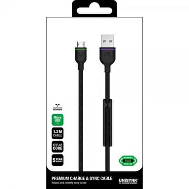 Unisynk USB-A Micro-USB -kaapeli 1.2 metriä
