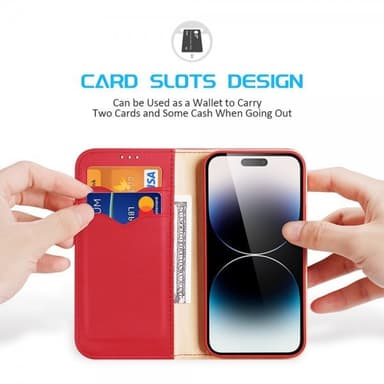 DUX DUCIS iPhone 15 Pro Kotelo Hivo Series Punainen