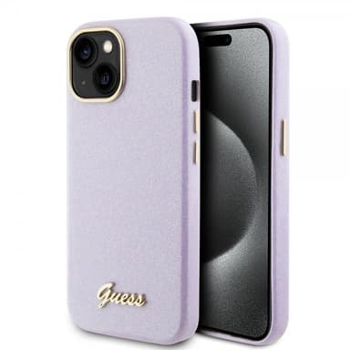 Guess iPhone 15 Kuori Full Glitter Wrapped Lilac
