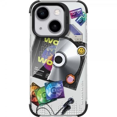 LAUT iPhone 15 Kuori POP RETRO MUSIC MagSafe