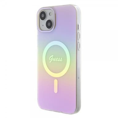 Guess iPhone 15 Kuori Script MagSafe Vaaleanpunainen