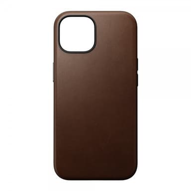 NOMAD iPhone 15 Kuori Modern Leather Case Ruskea