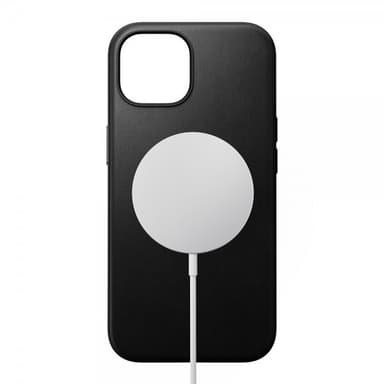 NOMAD iPhone 15 Kuori Modern Leather Case Musta