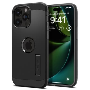 Spigen iPhone 15 Pro Max Kuori Tough Armor MagFit Musta
