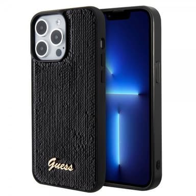 Guess iPhone 15 Pro Kuori Sequin Musta