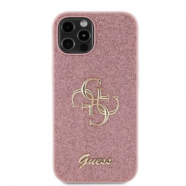 Guess iPhone 12/iPhone 12 Pro Kuori Fixed Glitter Vaaleanpunainen