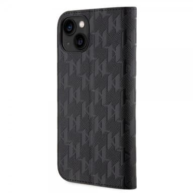 Karl Lagerfeld iPhone 14 Kotelo Saffiano Monogram Musta