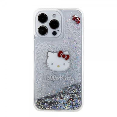 Hello Kitty iPhone 15 Pro Max Kuori Liquid Glitter Translucent