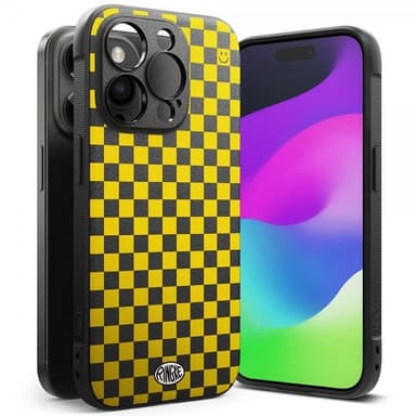 Ringke iPhone 15 Pro Max Kuori Onyx Design Checkerboard Yellow