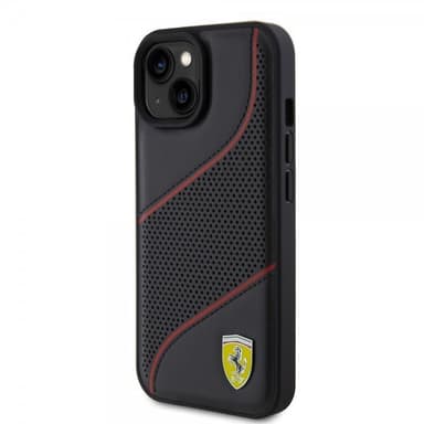 Ferrari iPhone 15 Kuori Perforoitu Musta