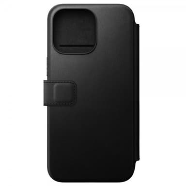 NOMAD iPhone 15 Pro Max Kotelo Modern Leather Folio Musta