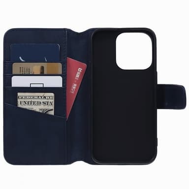 Nordic Covers iPhone 15 Pro Max Kotelo Essential Leather Heron Blue