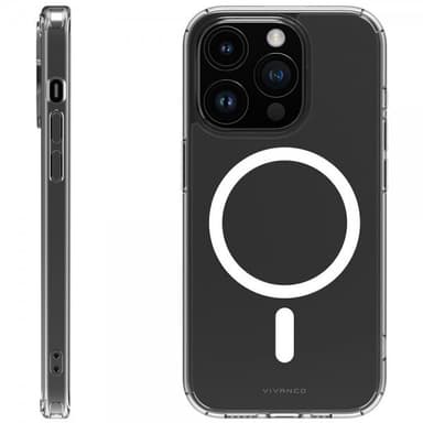 Vivanco iPhone 15 Pro Max Kuori Mag Steady Läpinäkyvä