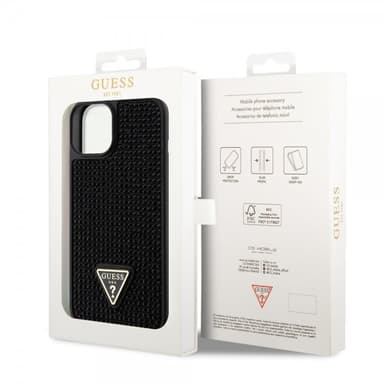 Guess iPhone 15 Kuori Rhinestone Musta
