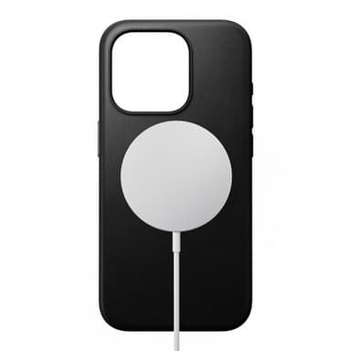 NOMAD iPhone 15 Pro Kuori Modern Leather Case Musta