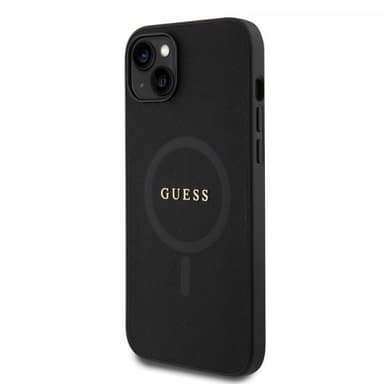 Guess iPhone 15 Kuori Saffiano MagSafe Musta