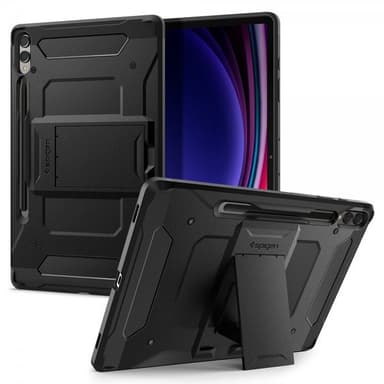 Spigen Samsung Galaxy Tab S9 Plus SM-X810 SM-X816 Kuori Tough Armor Pro Musta