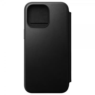 NOMAD iPhone 15 Pro Max Kotelo Modern Leather Folio Musta