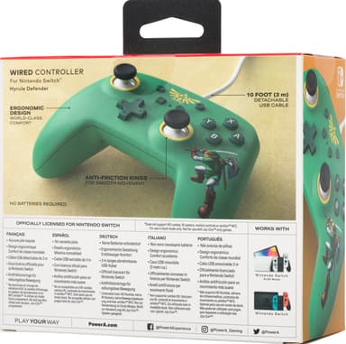 PowerA Nintendo Switch USB langallinen peliohjain Zelda Edition
