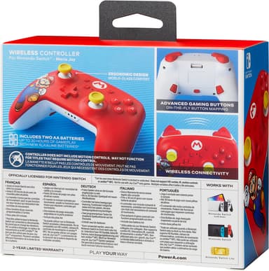 PowerA Nintendo Switch langaton peliohjain Mario Edition