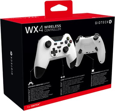 Gioteck WX-4 Nintendo Switch langaton peliohjain (valkoinen)