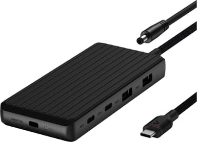 Unisynk 9 Port 4K 100W USB-C telakointiasema (musta)