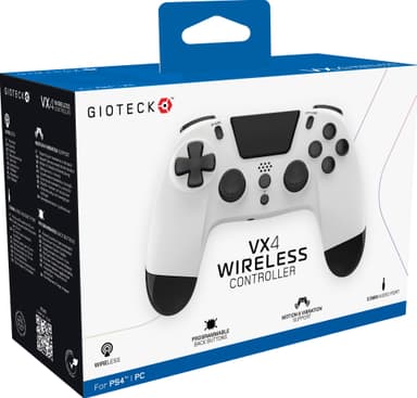 Gioteck VX-4 PlayStation 4 langaton peliohjain (valkoinen)