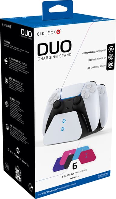 Gioteck Duo PlayStation 5 Charging latausasema peliohjaimille