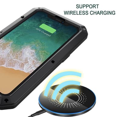 Heavy Duty Robust -hybridikotelo Shell + karkaistu lasi iPhone 15:lle