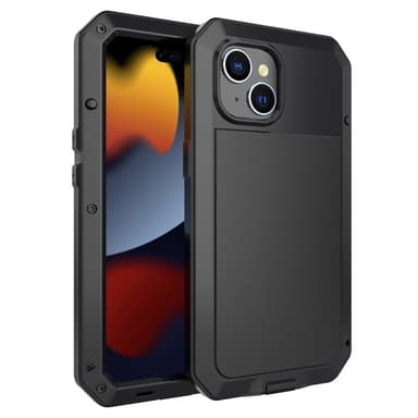 Heavy Duty Robust -hybridikotelo Shell + karkaistu lasi iPhone 15:lle
